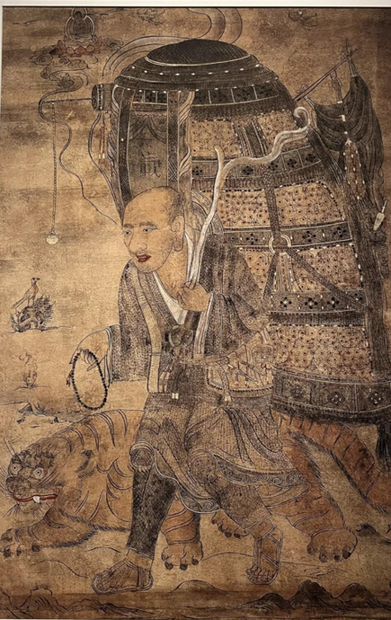 唐朝）绢画携虎行脚僧- 历朝驿站